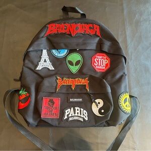 Streetwear Patchwork Backpack Brand New Black Never WorREAD BELOW Balenci Style